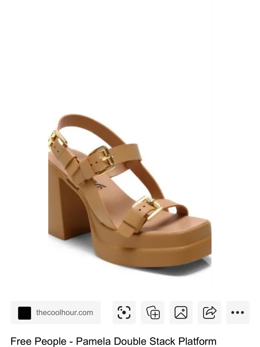 FP Collection Pamela Double Stack Platform Heels